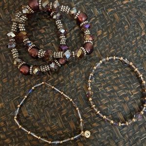 SET of THREE Stretch Bracelets